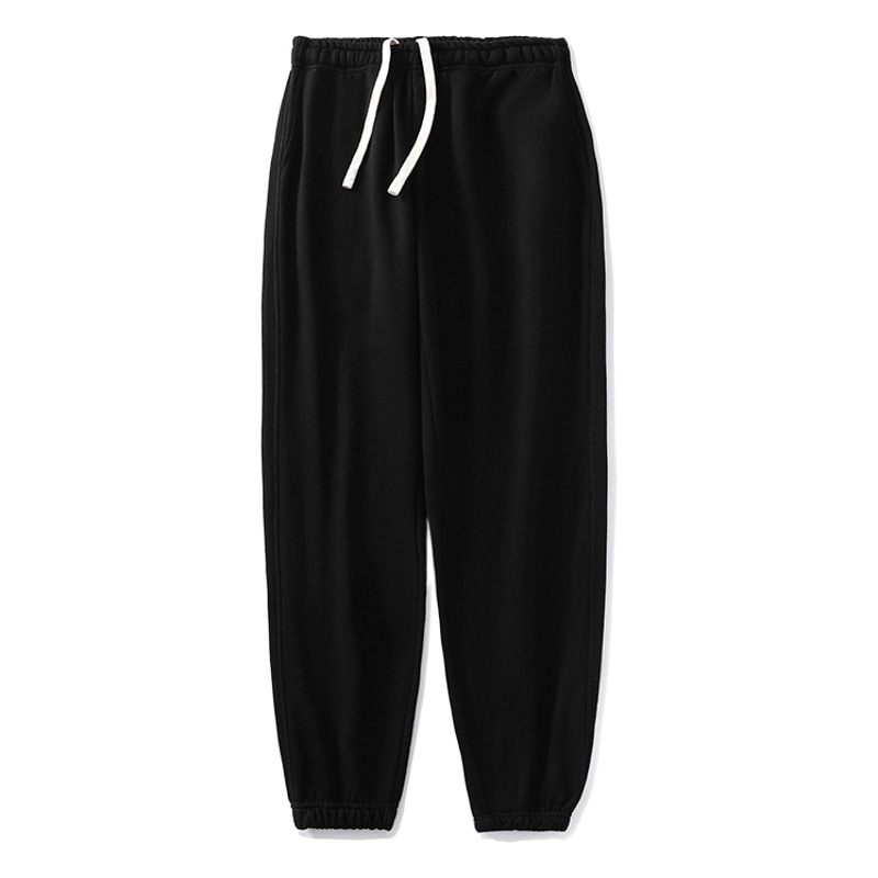 Heavyweight Sweatpants 340g Spring/Summer Terry Solid Color Loose Straight Casual Pants High-End Cuffed Jogger Style Sports Trousers
