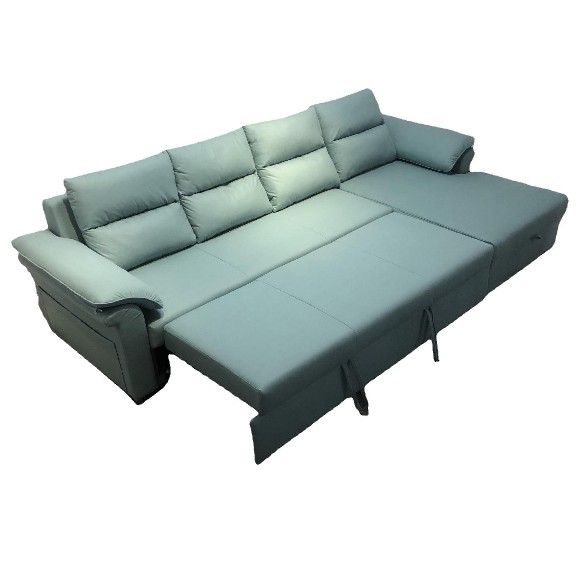 Sofá cama multifuncional almacenable látex casa pequeña y mediana en forma de L esquina sala de estar plegable perezoso sofá cama doble uso