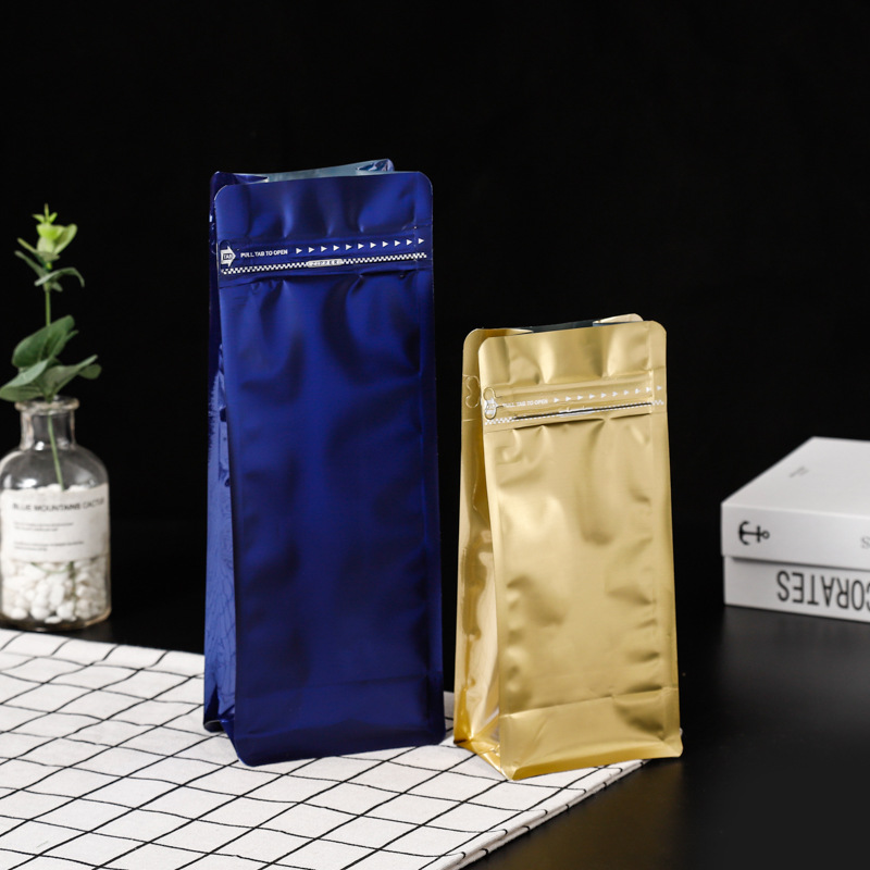 彩印干果食品包装袋批发密封铝箔茶叶袋八边封自立塑料袋可印logo