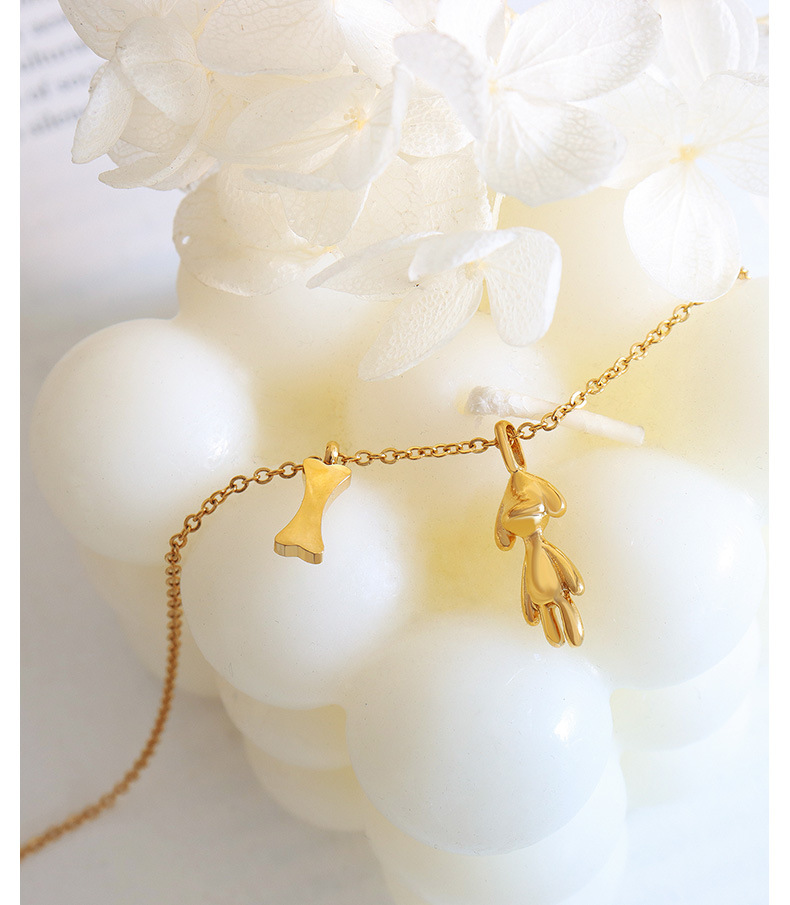 1 Piece Retro Dog Titanium Steel Plating Pendant Necklace_colorza_4