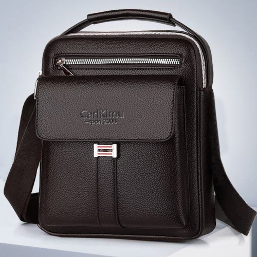 Cross-border hot men's shoulder bag and cross-body bag Korean men's bag business PU town store treasure casual bag vertical style small hand