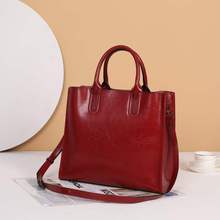 女包新款2021真皮大包手提单肩斜挎包大容量欧美复古风托特包