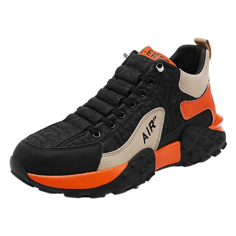 Zapatos de hombre de la estación europea 2024 nuevo estilo de primavera y verano, suela gruesa transpirable, aumento de los zapatos Forrest Gump, zapatos casuales de moda