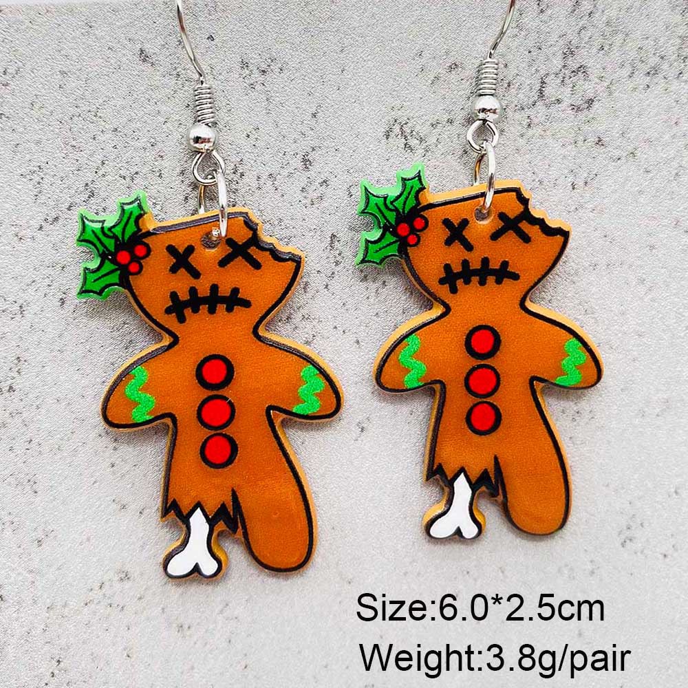 Ear hook Classification 1 Pair Christmas Cute U Shape Geometric Cartoon Character Enamel Arylic Ear Hook
