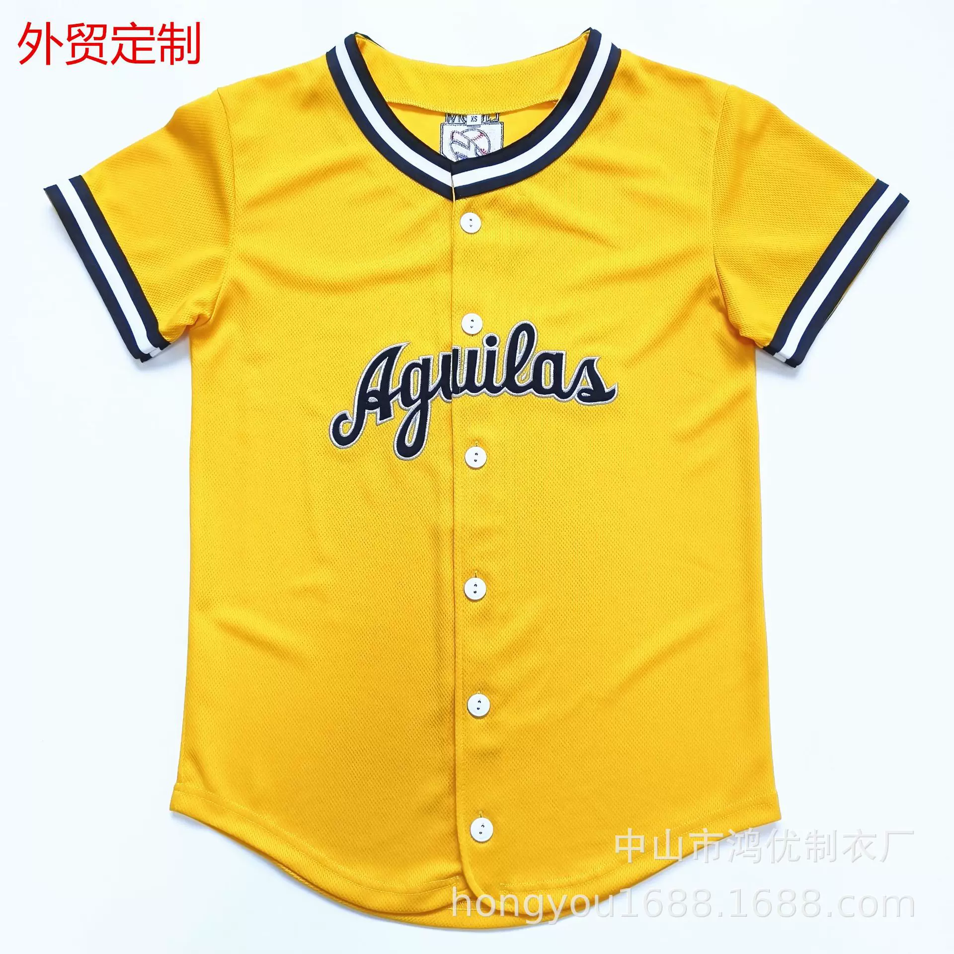 外贸运动透气户外团体个性刺绣球衣棒球服开衫来图来样工厂定制