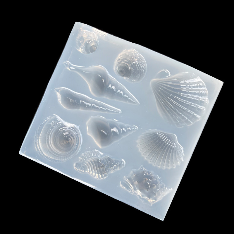 Serie Marina múltiple Concha silicona molde espejo epoxi