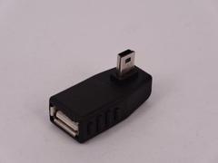左彎MINI USB轉USB母90度左右彎頭OTG轉接頭車載MP3外接U盤轉換頭