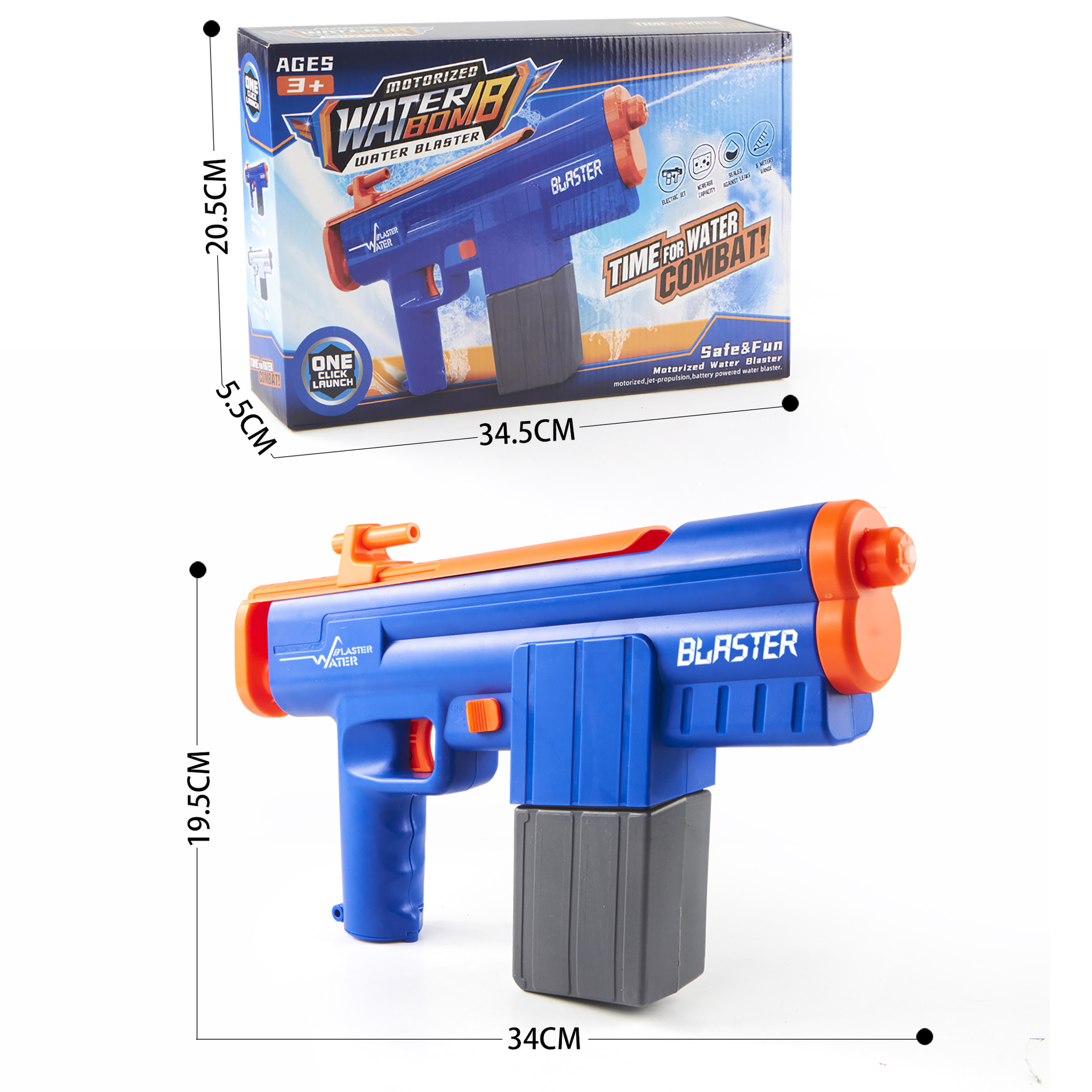 Juguete de pistola de agua eléctrico casual para niños nuevos de verano de alta presión de rango fuerte pistola de agua de largo alcance juguete de lucha de agua