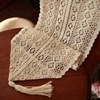 Table flag American rural hollow retro cotton line hook needle lace table Busen TV cabinet coffee table covered towel