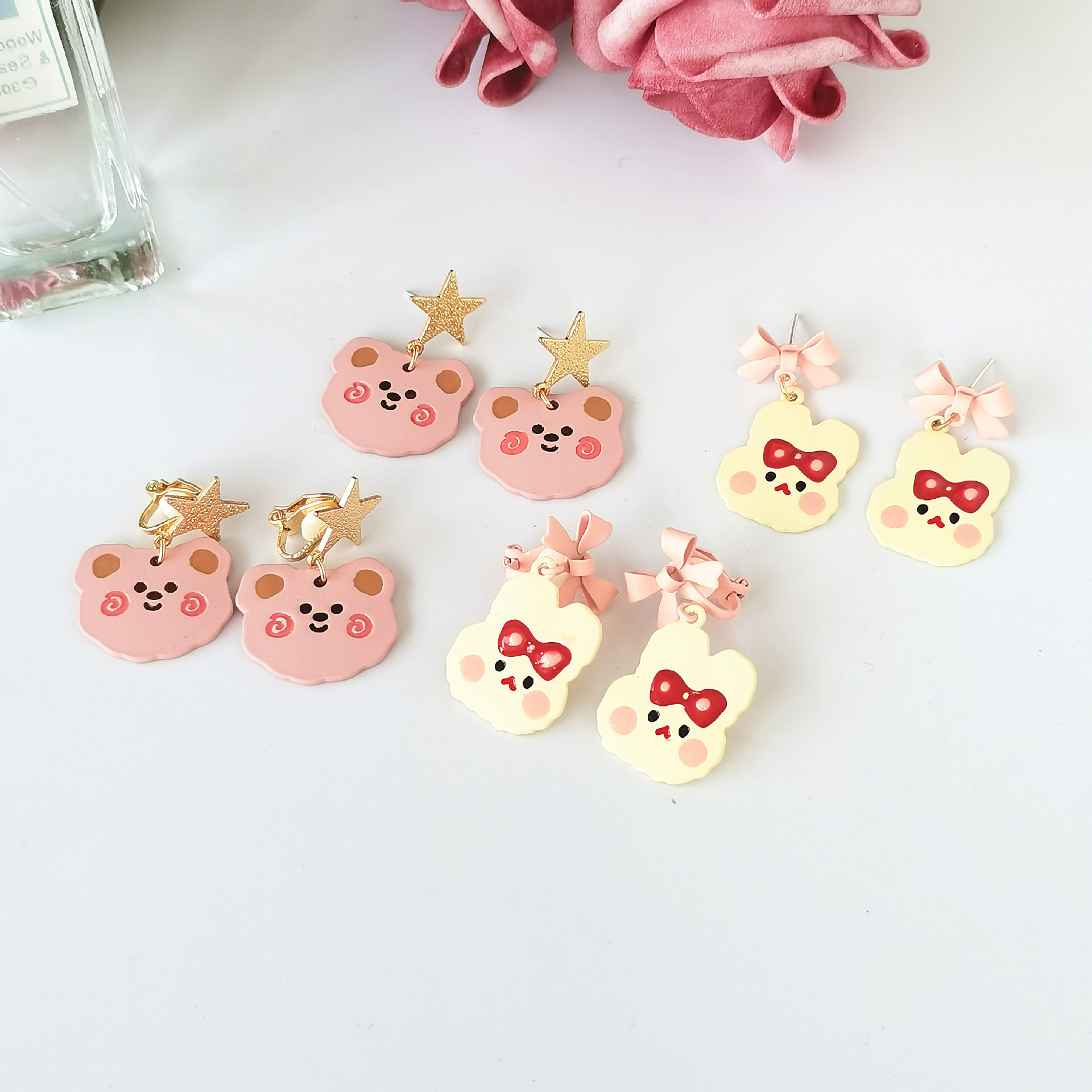 Simple Style Bear Alloy Plating Drop Earrings 1 Pair display picture 1