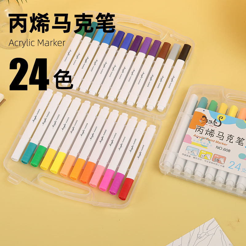 Top Tiger acrílico marcador 12/24/36/48 color cristal pluma pintura creativa DIY graffiti a base de agua