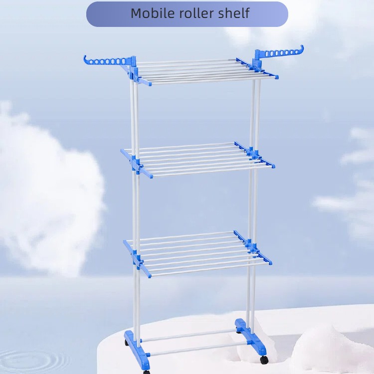 Cross-Border Hot-Selling Hotel Household Towel Rack Three-Layer Removable Rack Portable Foldable Rack
