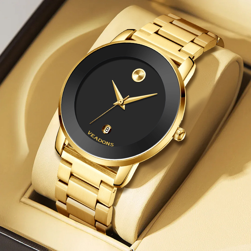 Veadons Watch Men's Quartz Watch Calendar Watch Tiktok Amazon Tk Foreign Trade Cross-Border Factory Wholesale