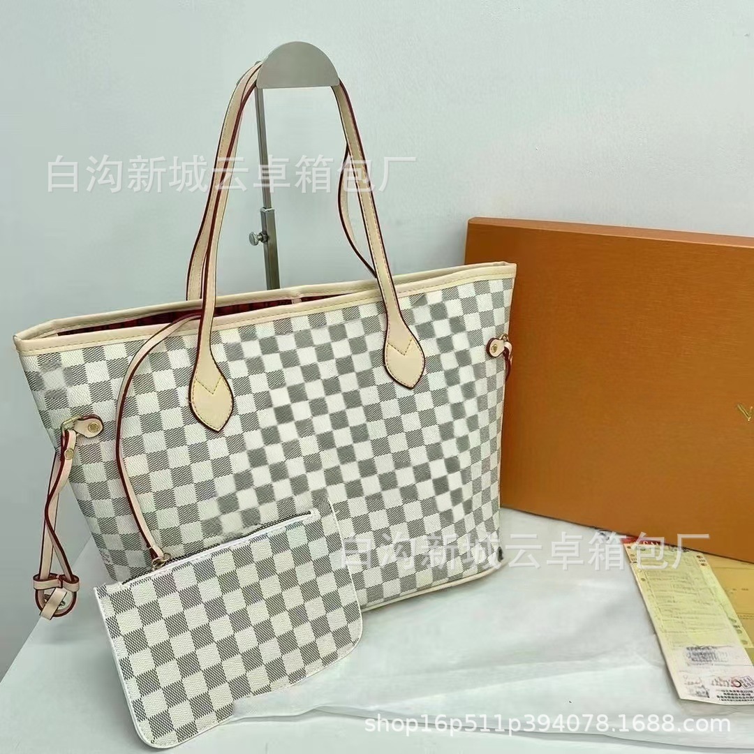 2025 nueva imagen física con LOGO bolso de madre e hijo bolsa de compras de gran capacidad bolso de hombro bolso de mujer PU de cambio de color