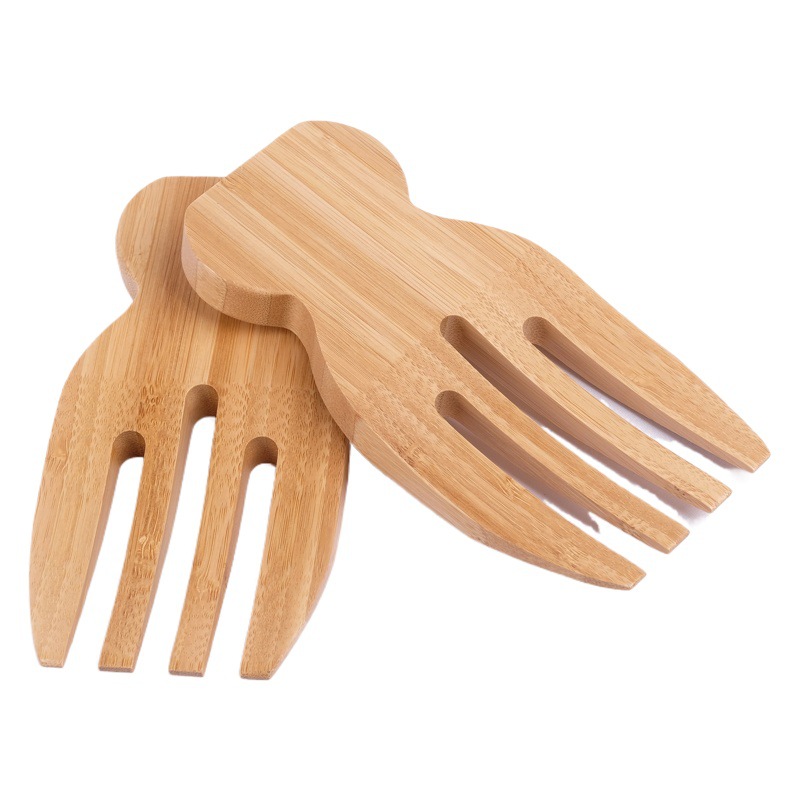 Batidora de ensalada de bambú Daxin Comercio exterior transfronterizo herramienta de ensalada de bambú ensalada garra ensalada tenedor Ensalada Mano