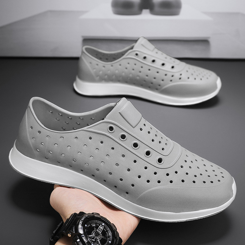 Wncnnnncative verano deportes al aire libre pareja playa agujero zapatos cerrado puntera casual transpirable sandalias impermeables