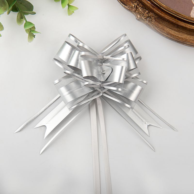 Transfronterizo Amazon 50 gran hilo de nieve mate arco flor tirada a mano regalo de Navidad flor embalaje cinta tirar flor