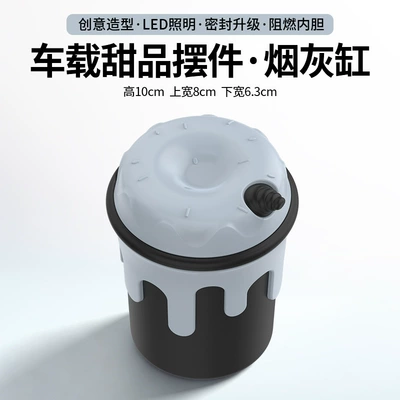 and stainless steel inner container to prevent ash – Car ashtray - gray
