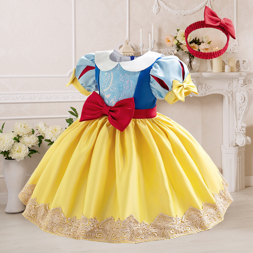 Amazon nueva ropa de espectáculo infantil bebé vestido de Blancanieves de cuento de hadas ropa de espectáculo infantil 1 de junio