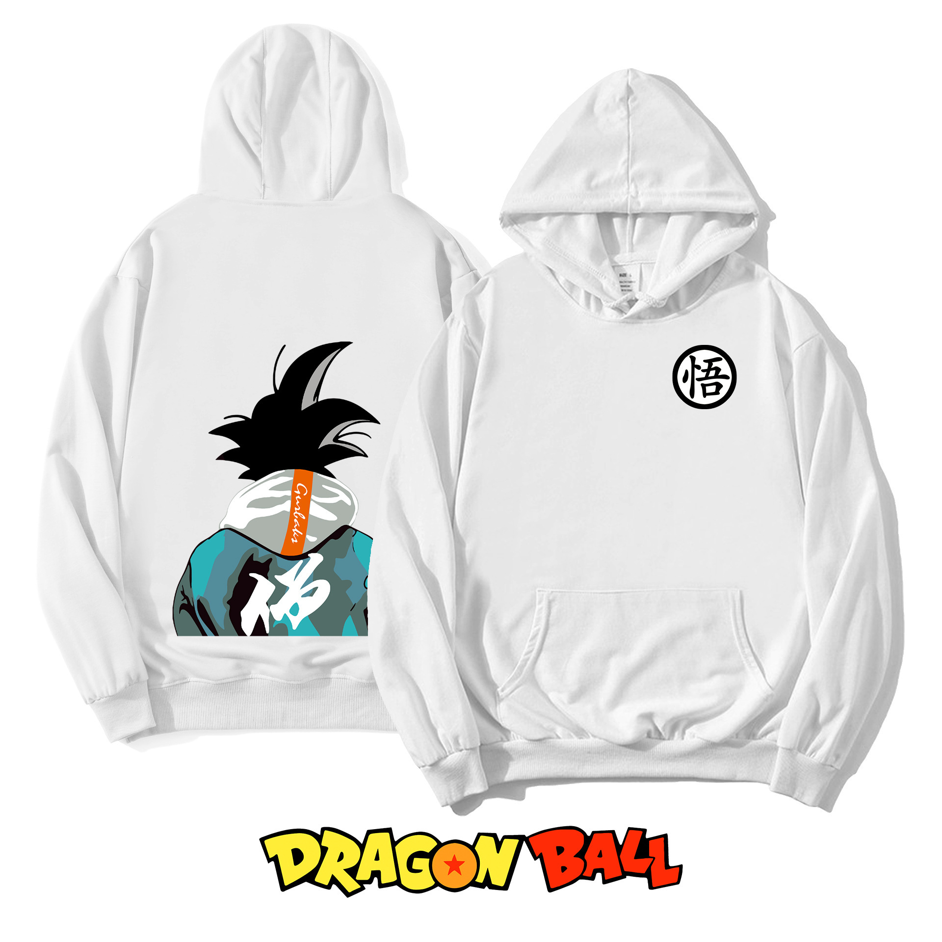 Anime Dragon Ball sudadera con capucha Wukong impresión periférica para hombres y mujeres tendencia tops sueltos pareja suéter chaqueta casual