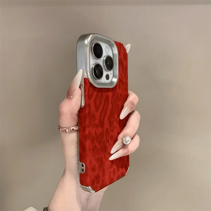 Estampado de leopardo de color sólido simple para iphone14/15ProMax funda para teléfono móvil 13 Apple 16Pro funda blanda 15 pareja