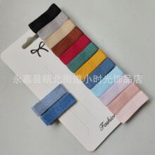 diy发饰材料发夹配件单双人棉带3.5-6CM半包夹子儿童边夹