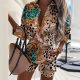 2022WISH Amazon cross-border summer new fashion digital printing button design shirt shorts suit women