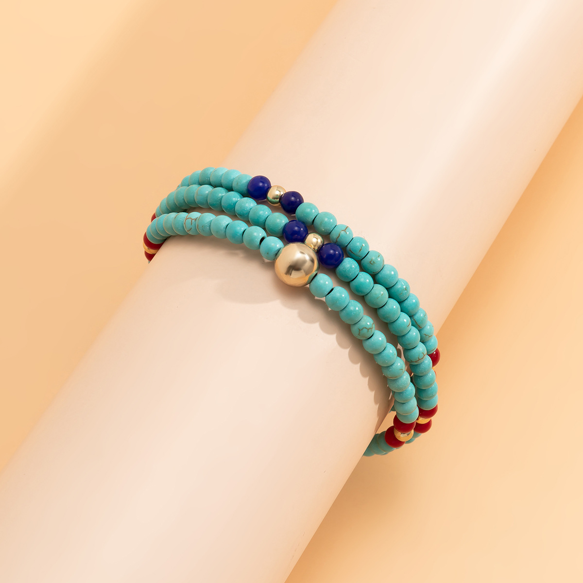 Fashion Multicolor turquoise Agate Beaded Bracelets 1 Piece