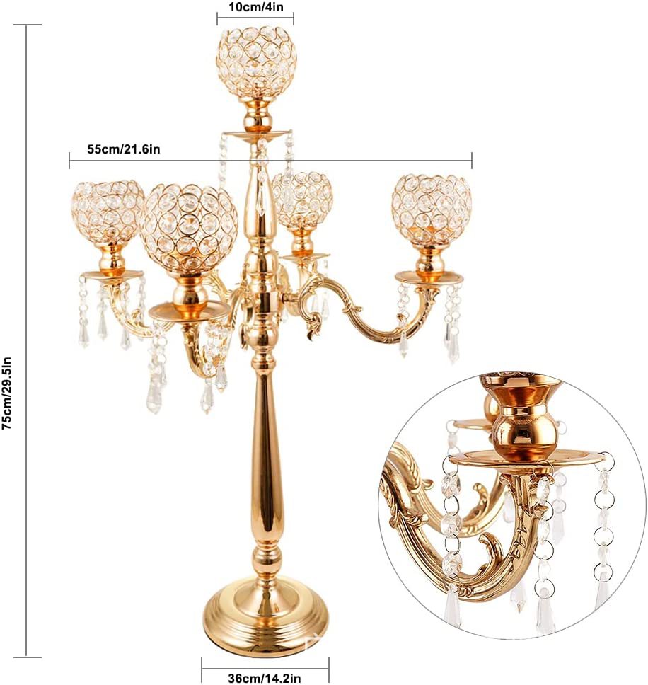 Cruz de la frontera de la boda accesorios de hierro arte 5-cabeza paso nube Candlestick carretera plomo de estilo europeo de la tabla decoración de la flor de la boda T-etapa carretera plomo decoración