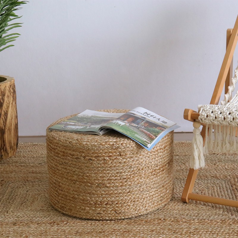Cojín Futón de Yute Tejido para Silla de Oficina y Tatami
