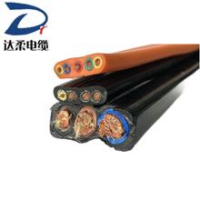 雙軌式龍門吊具扁電纜 柔性耐彎折 鋼絲鎧裝 聚氨酯耐油污電纜