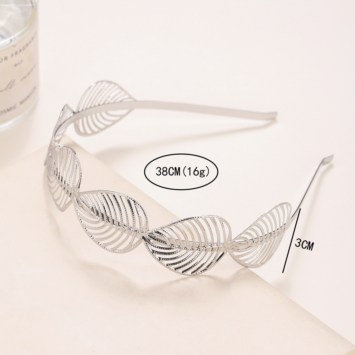 Amazon venta caliente Europa y América toques de cabeza cortes de flores hojas metal perlas aleación de cabello al por mayor toques de cabello