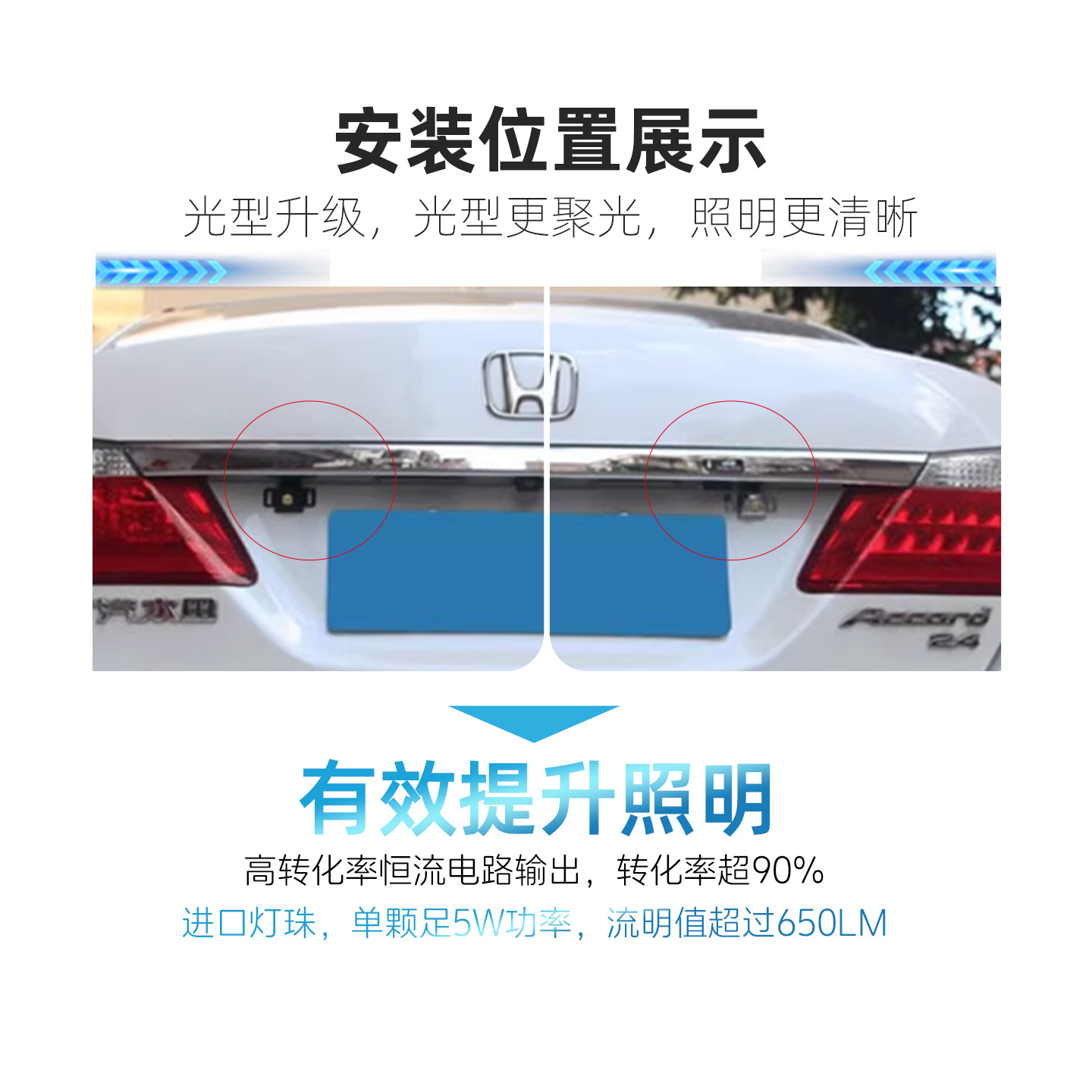 lámpara de marcha atrás del automóvil modificada led lámpara auxiliar superbrillante lámpara de automóvil exterior agregada de automóvil general camión general