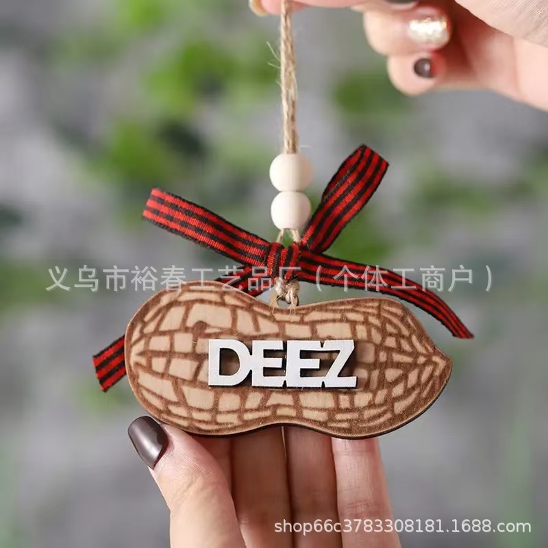 跨境新房乔迁礼物圣诞树挂件双层雕刻木质工艺品创意家居装饰礼品|undefined