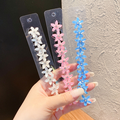 Children's braided hair small flower hair buckle little girl's cute little braid hair ornament girl's mini clip hair accessories hair clip