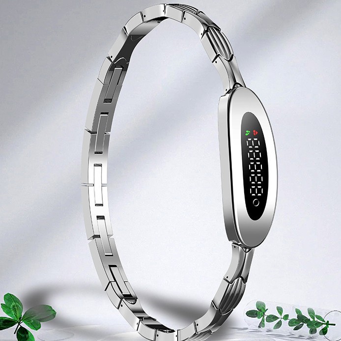 Smart Bracelet Women's Metal Color Screen Weather Waterproof Heart Rate Blood Pressure Detection Sports Pedometer Android Ios Watch
