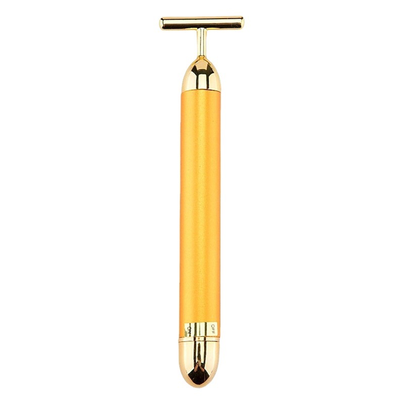 High-Quality Gold Beauty Wand Massager Vibrating Electric Massager Facial Beauty Wand Introduction Device for Skin Beautification