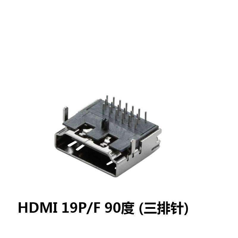 HDMI разъем на материнскую плату с левой колонной медной оболочкой, золотым покрытием, 180 градусов сварной кабель линии HDMI
