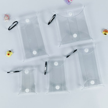 盲盒遛娃包PVC透明加厚零钱收纳袋登山扣泡泡玛特手办挂件收纳包