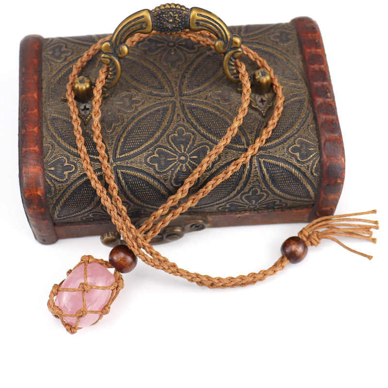 Ethnic Style Solid Color natural stone Pendant Necklace 1 Piece