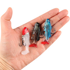 Soft bait soft bait T-tail luminous color bionic bait fish bait wholesale fake bait double hook package lead fish Luya bait