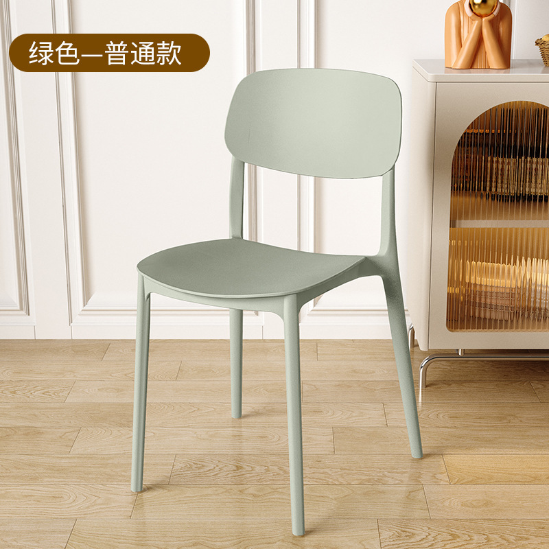 Silla de comedor con respaldo para el hogar, simple y gruesa, taburetes de plástico cómodos para sentarse, sillas de mesa de comedor comerciales nórdicas.