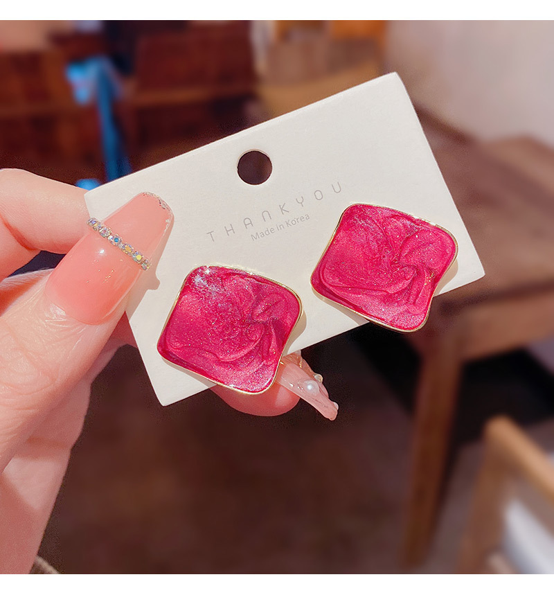 Irregular Geometric Pattern Earrings Womenu0027s Oil Dripping Texture Earrings