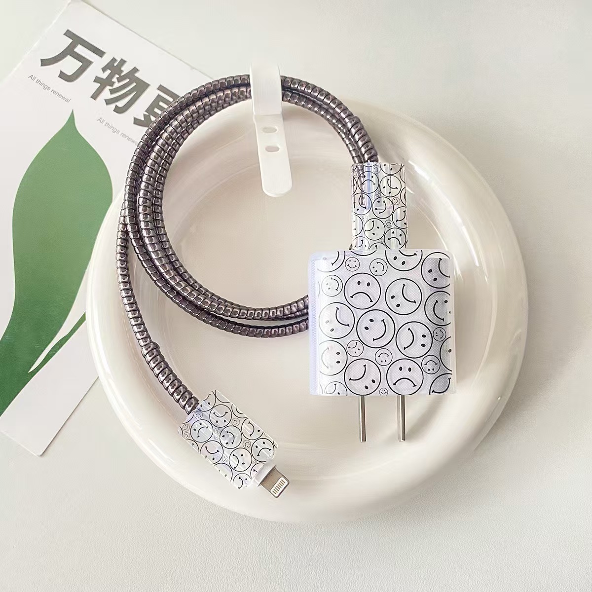 Aplicable a Apple 14 Cable Cover iPhone 13 Cargador Head 12 Promax Winding Cable Cover iPad