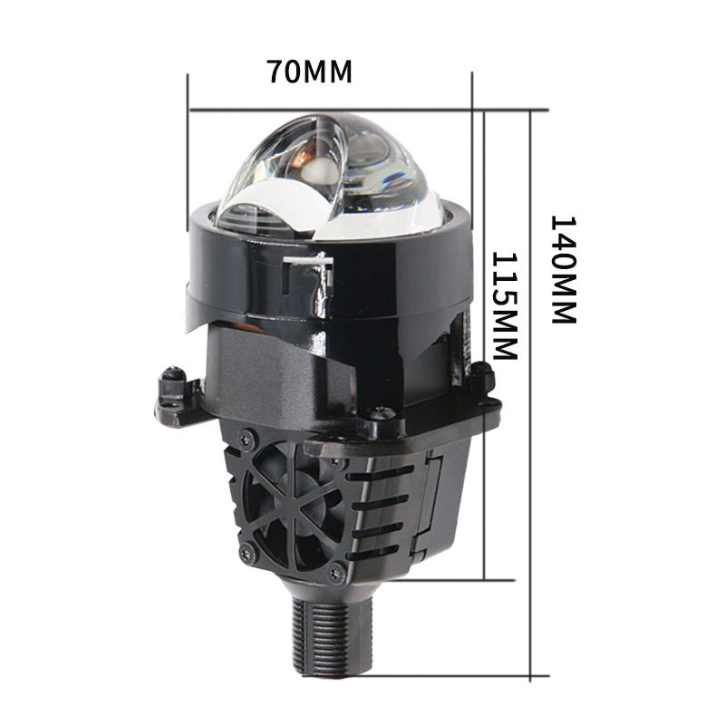 Nueva lente bifocal de gran venta, faro LED para coche de 2,5 pulgadas, lente láser de 65W, foco superbrillante, universal no destructivo