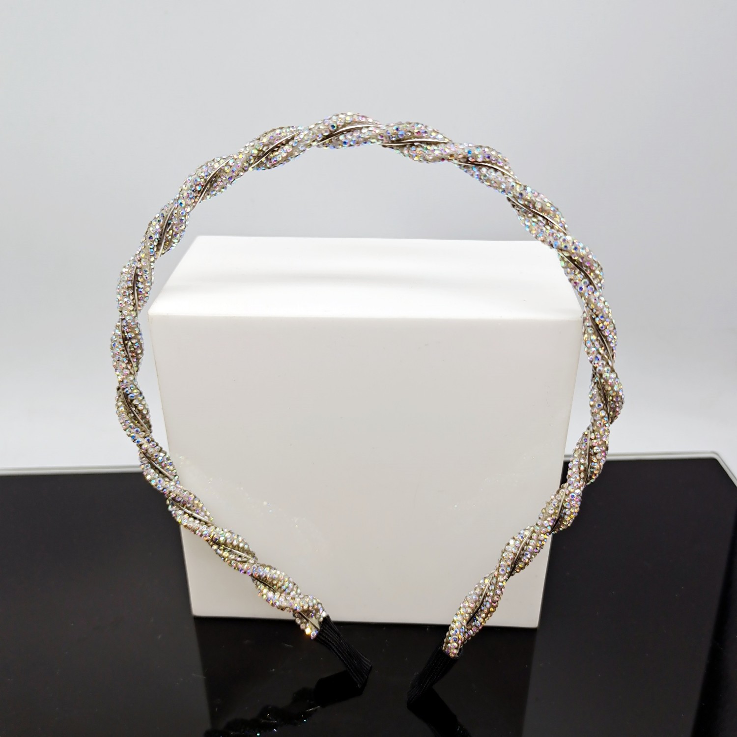 Simple Style Classic Style Solid Color Rhinestone Inlay Rhinestones Hair Band display picture 5