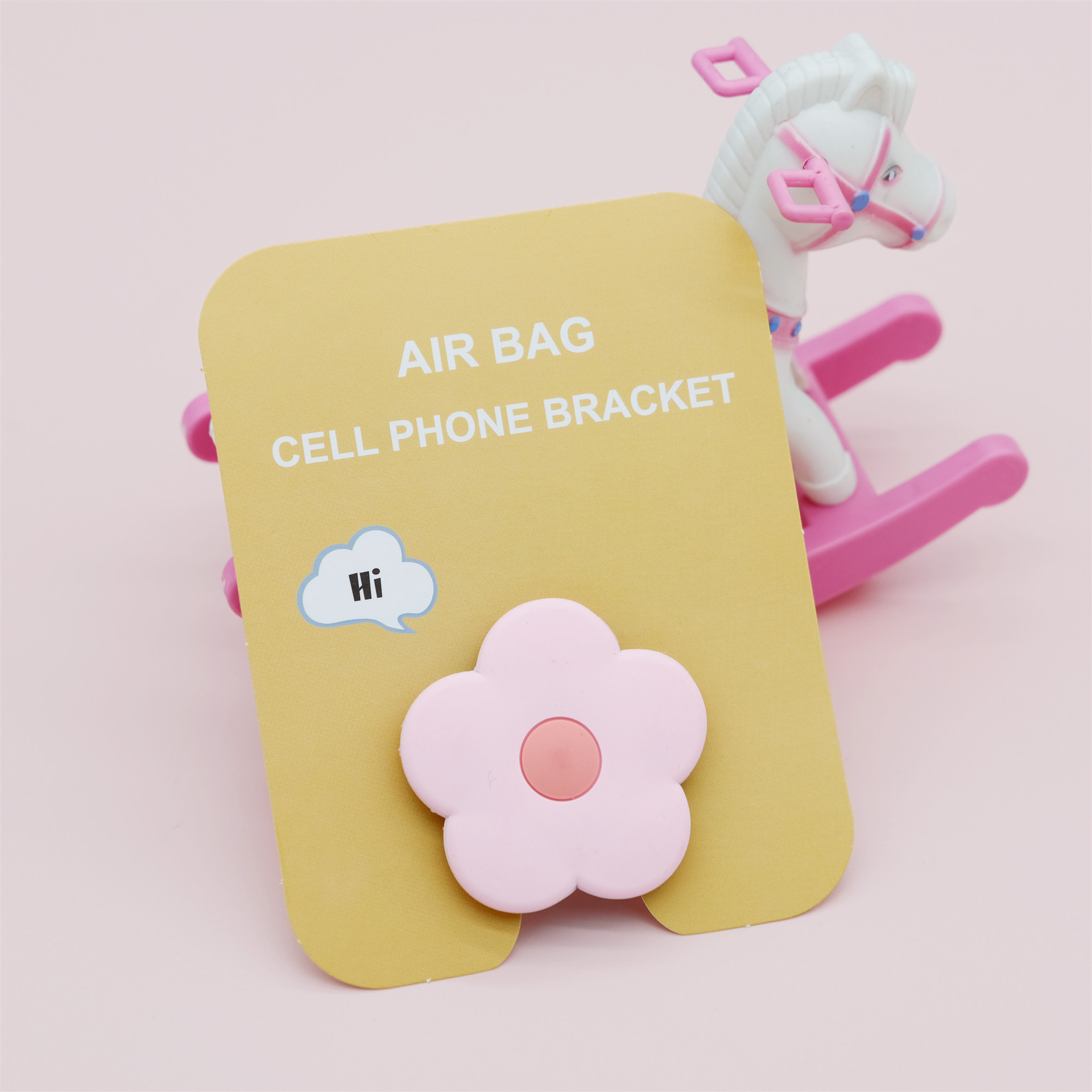 Airbag de dibujos animados soporte de teléfono móvil retráctil creativo personalizado escritorio plegable adhesivo perezoso soporte pequeño multifuncional