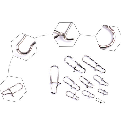 Factory Stainless Steel Lure Gourd Shape Connector Fishing Fishing Accessories Enhanced Pins Wholesale