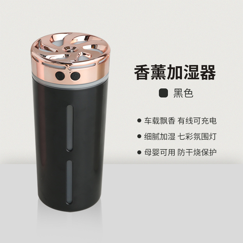 国境を越えた車載加湿器、アロマディフューザー、雰囲気照明、家庭用寝室寮用USBポータブルスプレーミスト噴霧器|undefined
