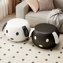 小凳子家用矮凳软包客厅茶几皮墩沙发脚凳卡通儿童板凳门口换鞋凳